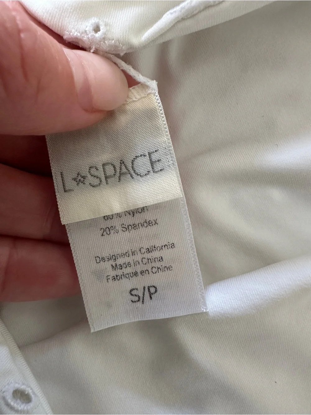 L Space White Botanica Eyelet High Waisted Bikini Bottoms Small